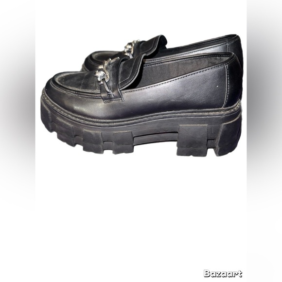 No Boundaries Chunky Heeled Lug Sole Platform Loafers Preppy Academia Gothic 10 - Picture 3 of 6